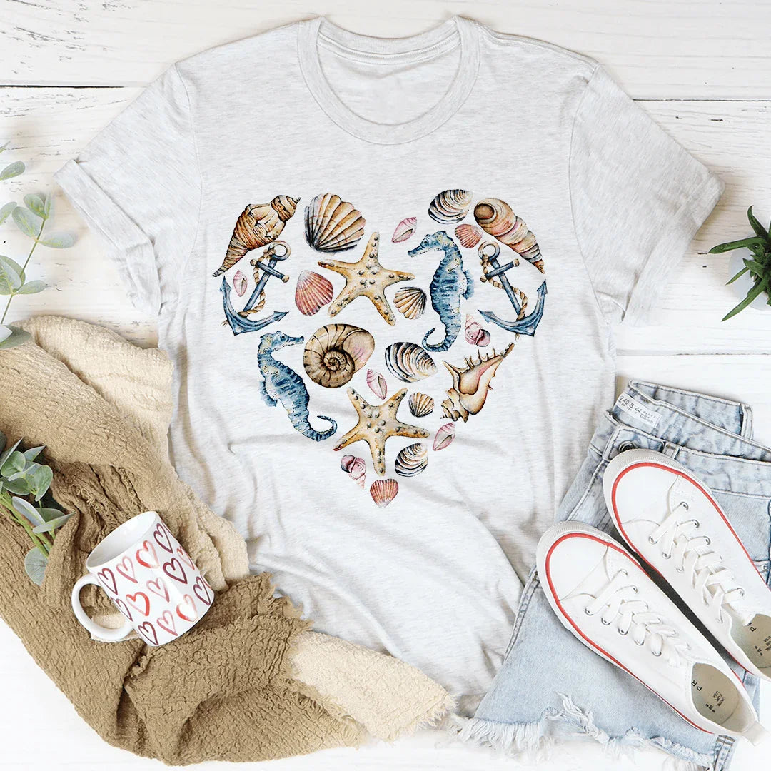 Mermaid Heart Tee Ash / S Peachy Sunday T-Shirt