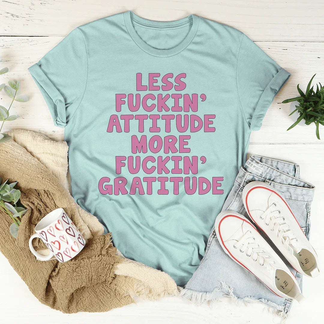 More Gratitude Tee Heather Prism Dusty Blue / S Peachy Sunday T-Shirt