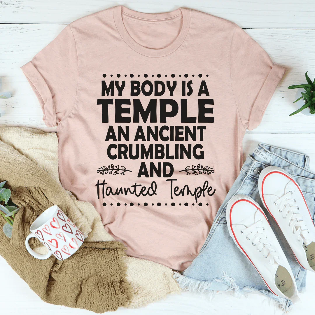 My Body Is A Temple Tee Heather Prism Peach / S Peachy Sunday T-Shirt