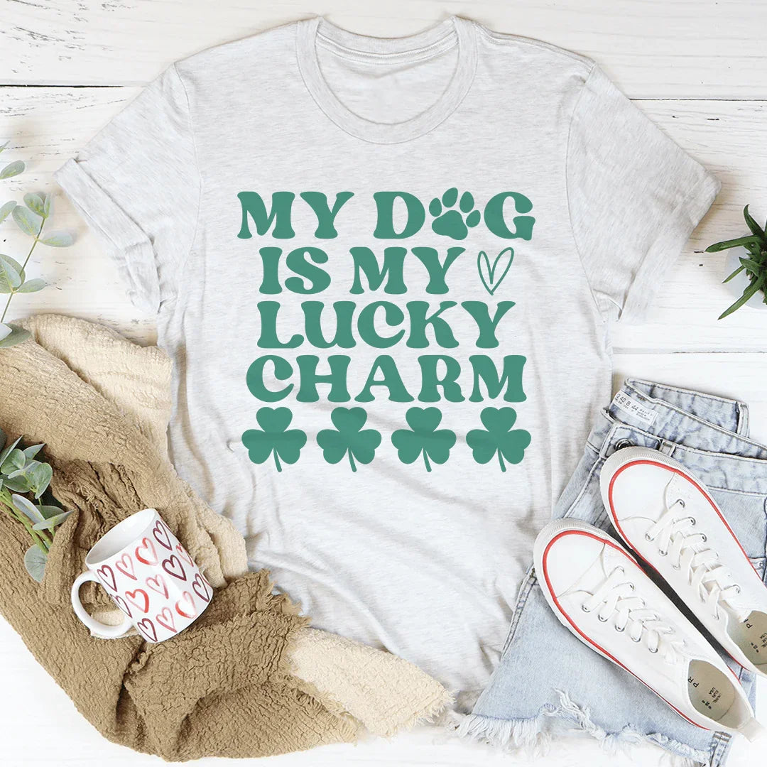My Dog Is My Lucky Charm Tee Ash / S Peachy Sunday T-Shirt