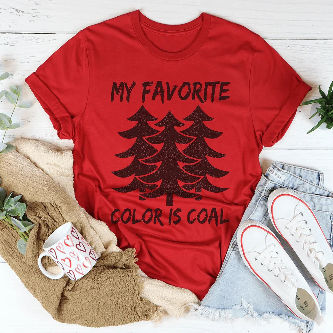 My Favorite Color Is Coal Tee Red / S Peachy Sunday T-Shirt