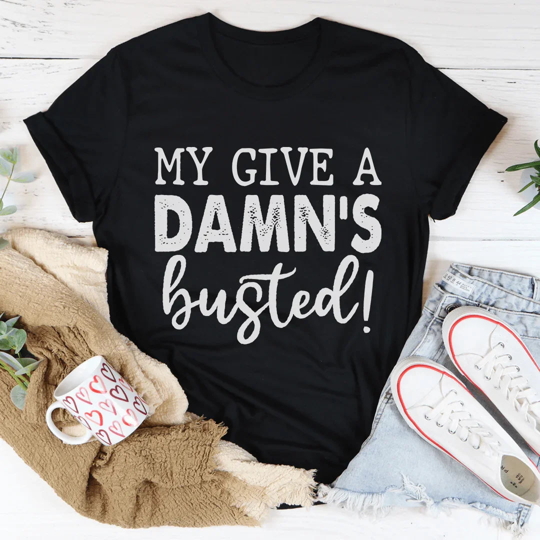 My Give A Damn's Busted Tee Black Heather / S Peachy Sunday T-Shirt