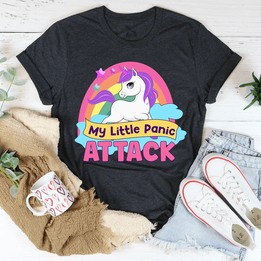 My Little Panic Attack Tee Dark Grey Heather / S Peachy Sunday T-Shirt
