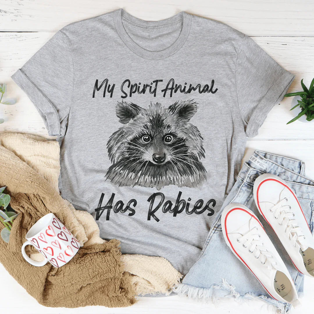 My Spirit Animal Has Rabies Tee Athletic Heather / S Peachy Sunday T-Shirt