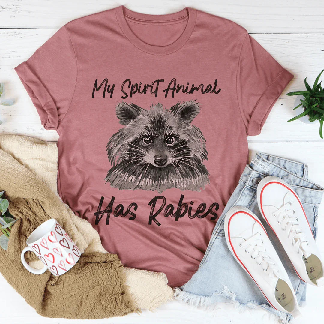 My Spirit Animal Has Rabies Tee Mauve / S Peachy Sunday T-Shirt