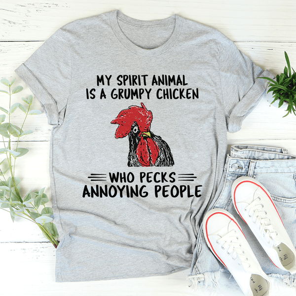 My Spirit Animal Is A Grumpy Chicken Tee Athletic Heather / S Peachy Sunday T-Shirt