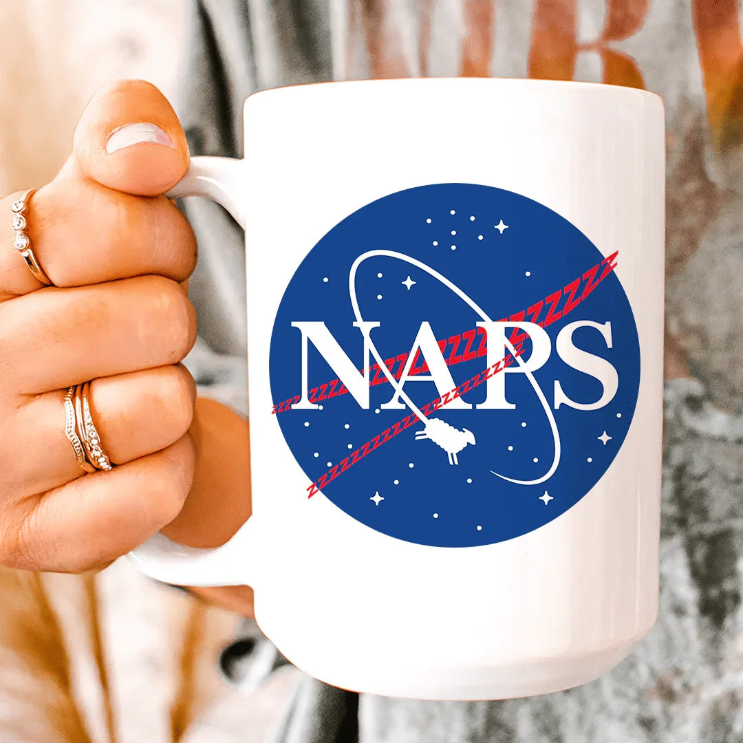 Naps Ceramic Mug 15 oz White / One Size CustomCat Drinkware T-Shirt