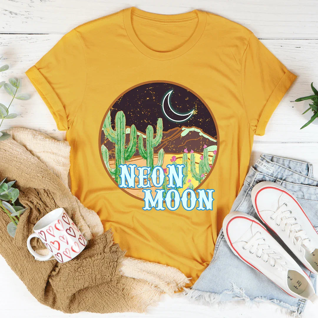 Neon Moon Tee Mustard / S Peachy Sunday T-Shirt