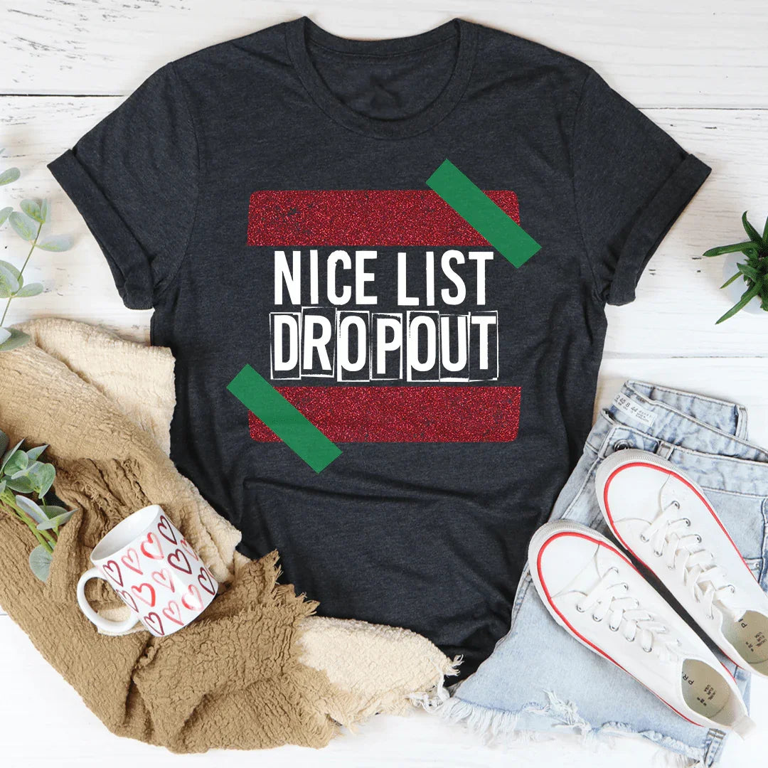 Nice List Dropout Tee Dark Grey Heather / S Peachy Sunday T-Shirt