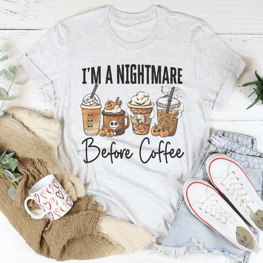 Nightmare Before Coffee Tee Printify T-Shirt T-Shirt