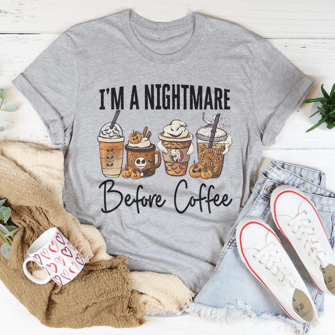 Nightmare Before Coffee Tee Printify T-Shirt T-Shirt