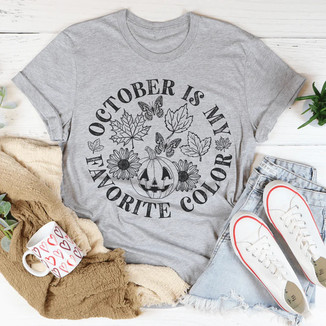 October Is My Favorite Color Tee Peachy Sunday T-Shirt