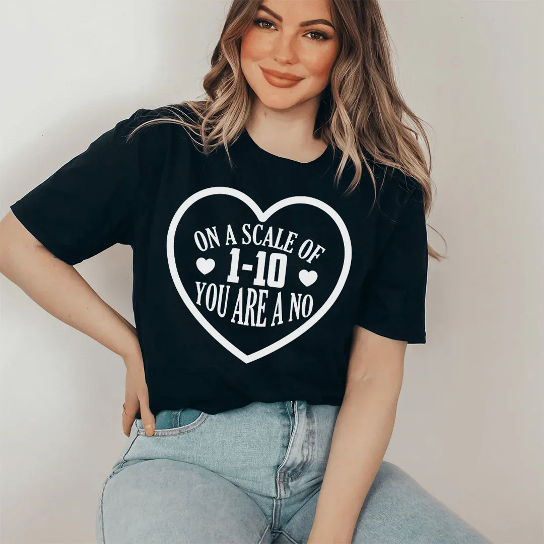 On A Scale Of 1-10 You're A No Tee Black Heather / S Peachy Sunday T-Shirt