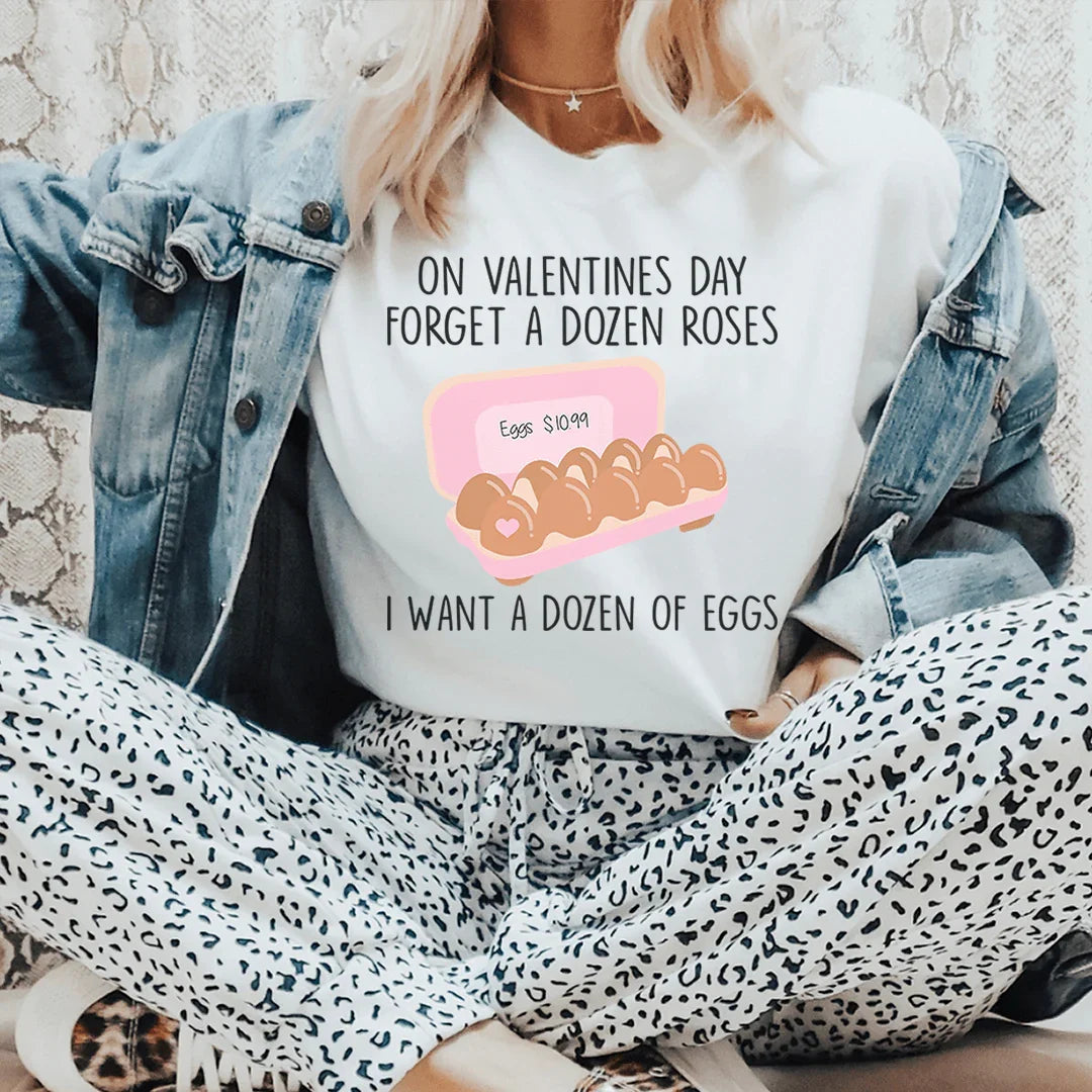 On Valentines Day Forget A Dozen Roses Tee Ash / S Peachy Sunday T-Shirt