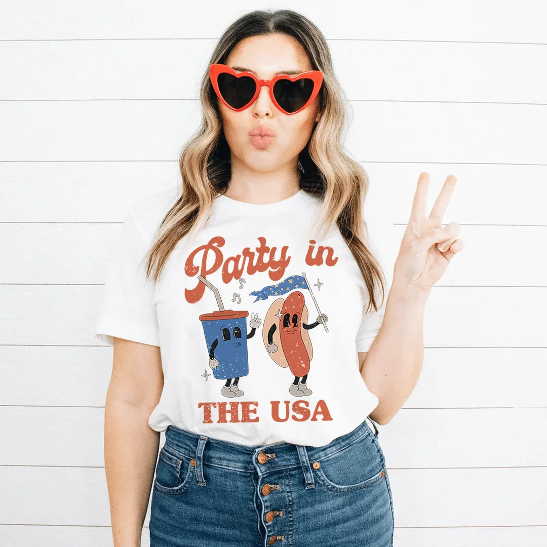 Party In The USA Tee Ash / S Peachy Sunday T-Shirt