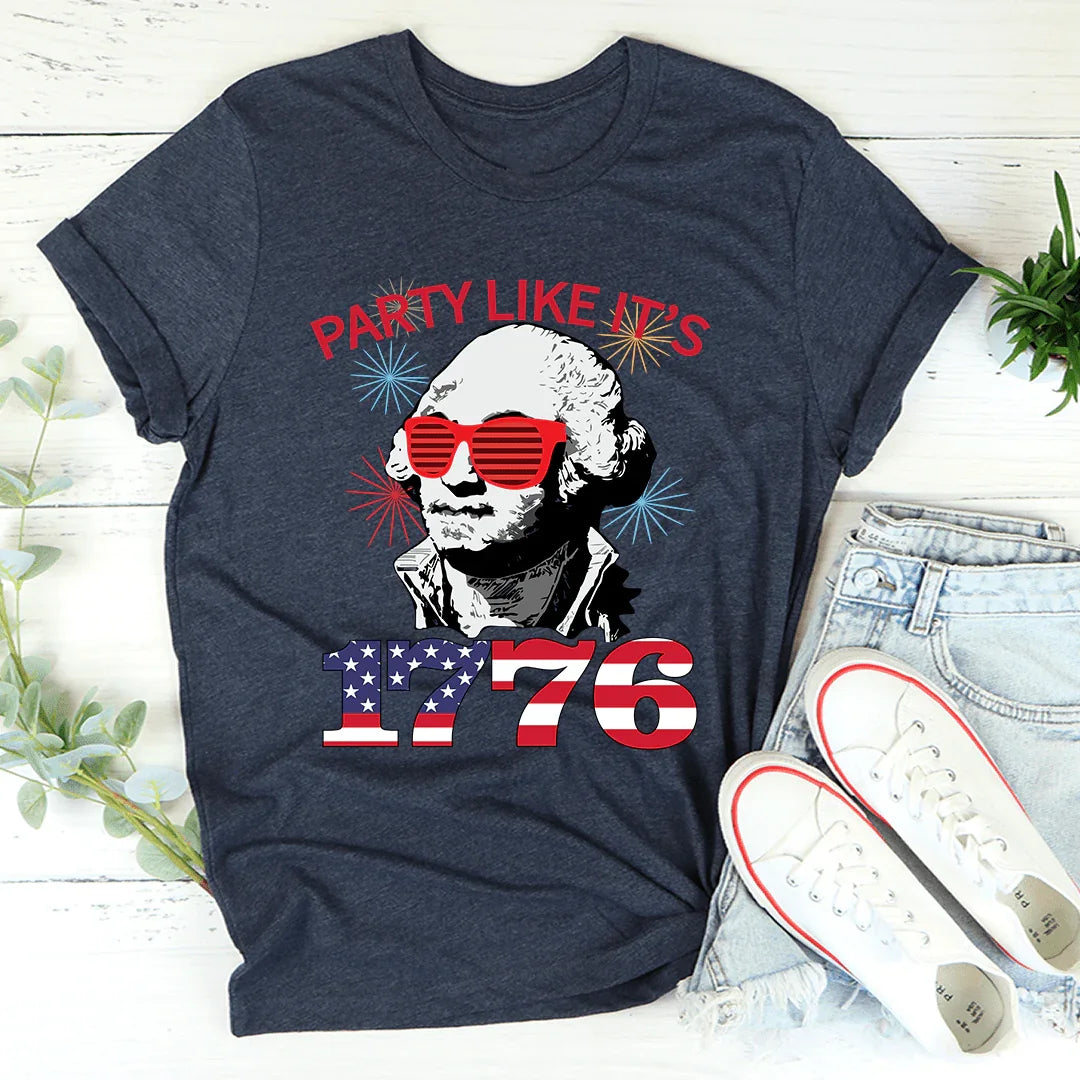 Party Like It's 1776 Tee Heather Midnight Navy / S Peachy Sunday T-Shirt