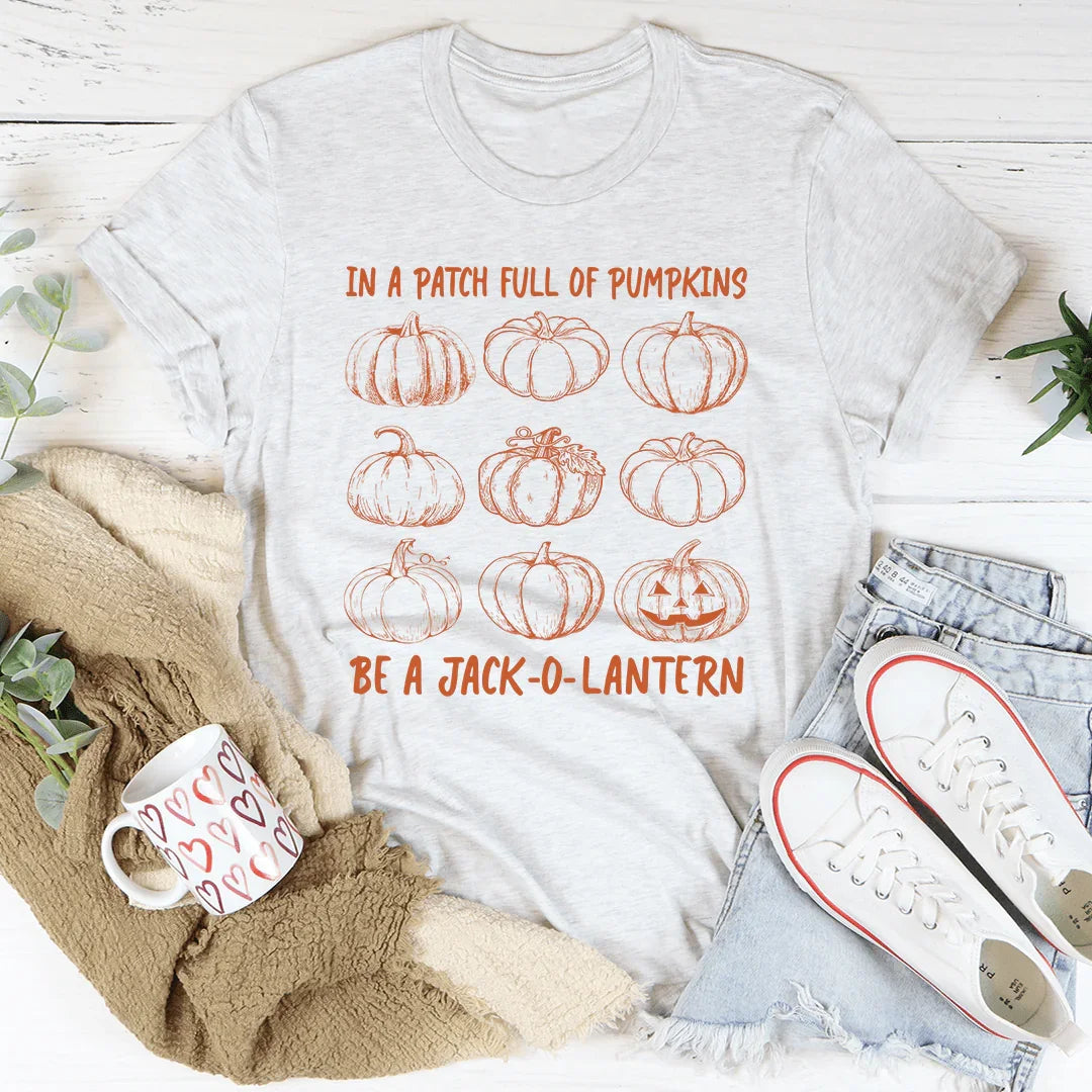 Patch Full Of Pumpkins Tee Ash / S Peachy Sunday T-Shirt
