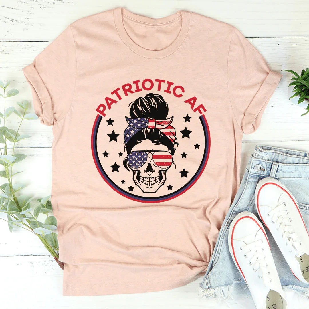 Patriotic AF Tee Heather Prism Peach / S Peachy Sunday T-Shirt