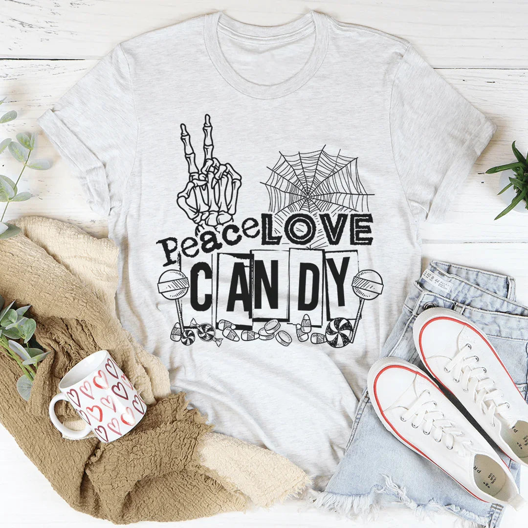 Peace Love Candy Tee Ash / S Peachy Sunday T-Shirt