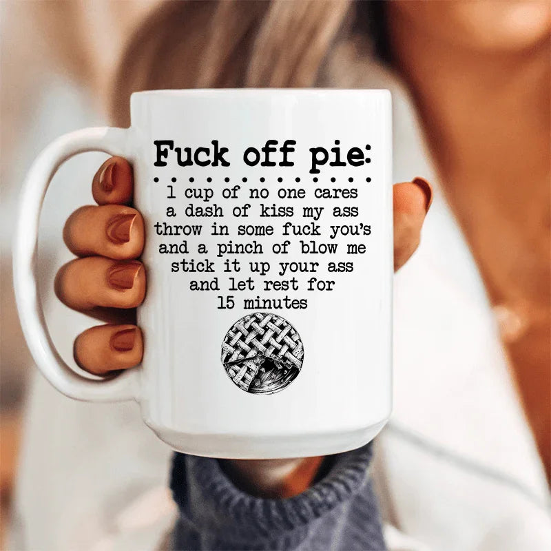 Pie Recipe Ceramic Mug 15 oz White / One Size CustomCat Drinkware T-Shirt