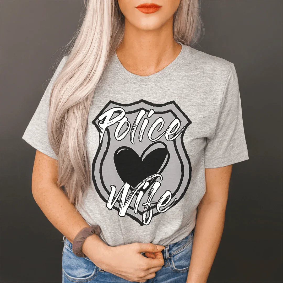 Police Wife Tee Athletic Heather / S Peachy Sunday T-Shirt