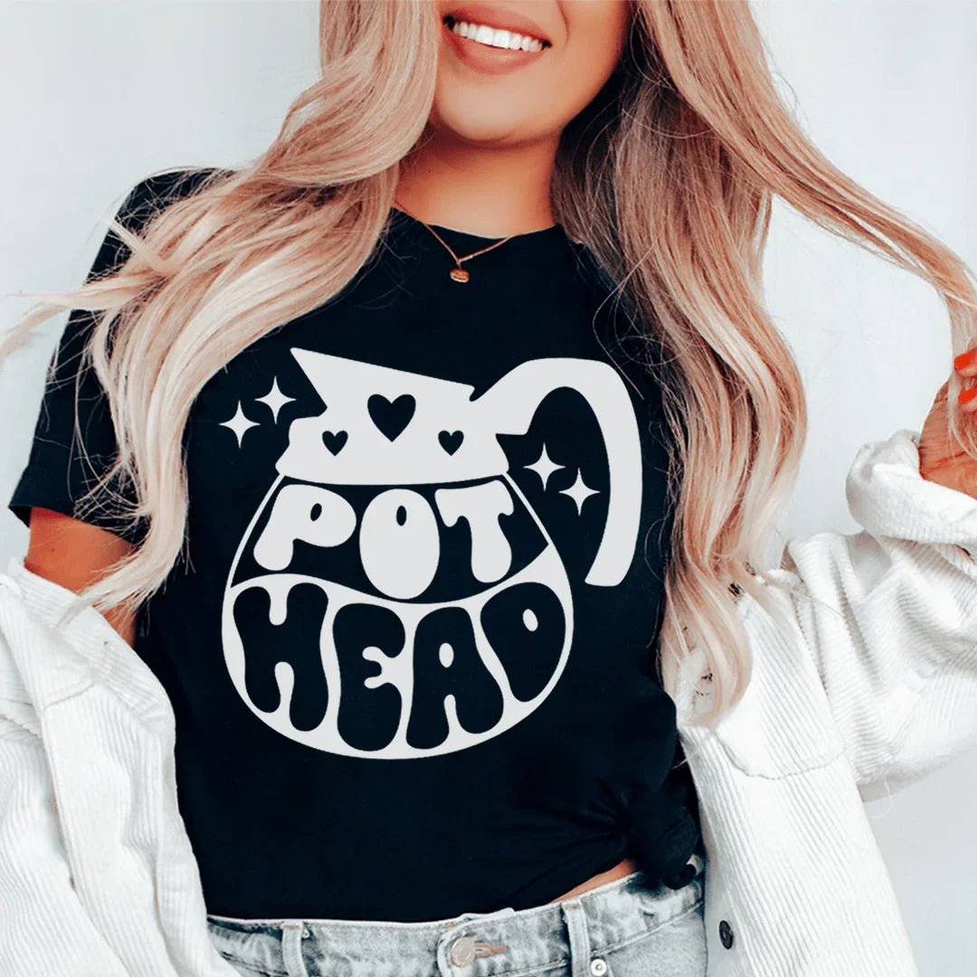 Pot Head Coffee Tee Black Heather / S Peachy Sunday T-Shirt
