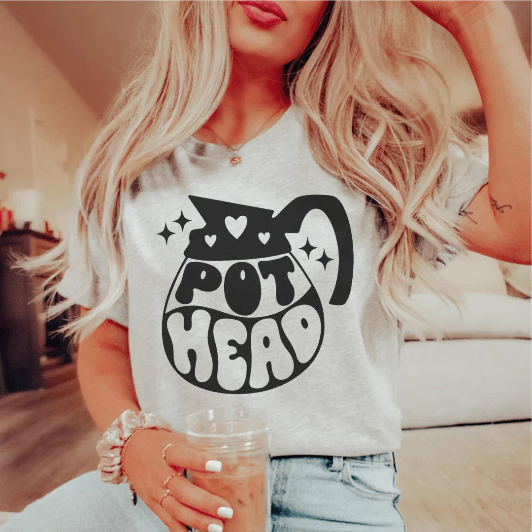 Pot Head Coffee Tee Peachy Sunday T-Shirt