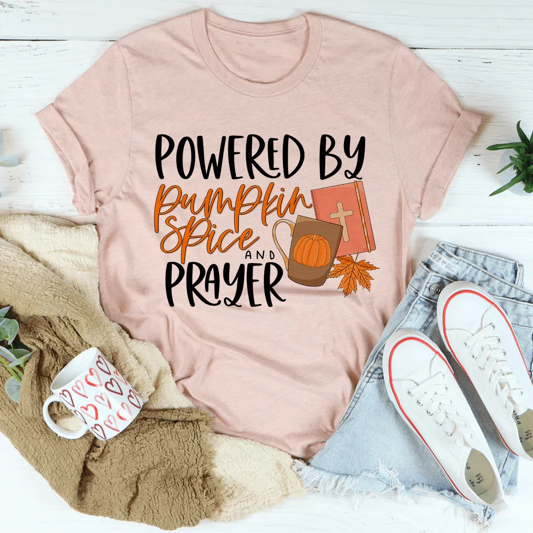 Powered By Pumpkin Spice & Prayer Tee Heather Prism Peach / S Peachy Sunday T-Shirt