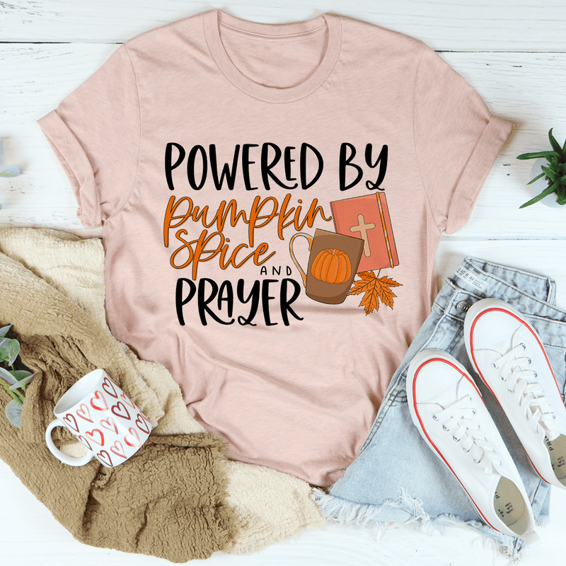Powered By Pumpkin Spice & Prayer Tee Heather Prism Peach / S Peachy Sunday T-Shirt