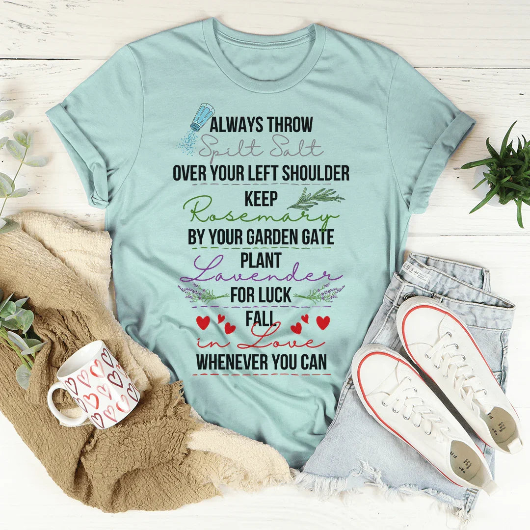 Practical Magic Spilt Salt Tee Heather Prism Dusty Blue / S Peachy Sunday T-Shirt