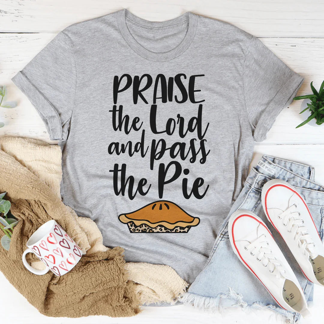 Praise The Lord And Pass The Pie Tee Athletic Heather / S Peachy Sunday T-Shirt