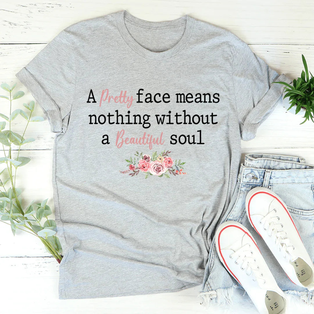 Pretty Face Tee Athletic Heather / S Peachy Sunday T-Shirt