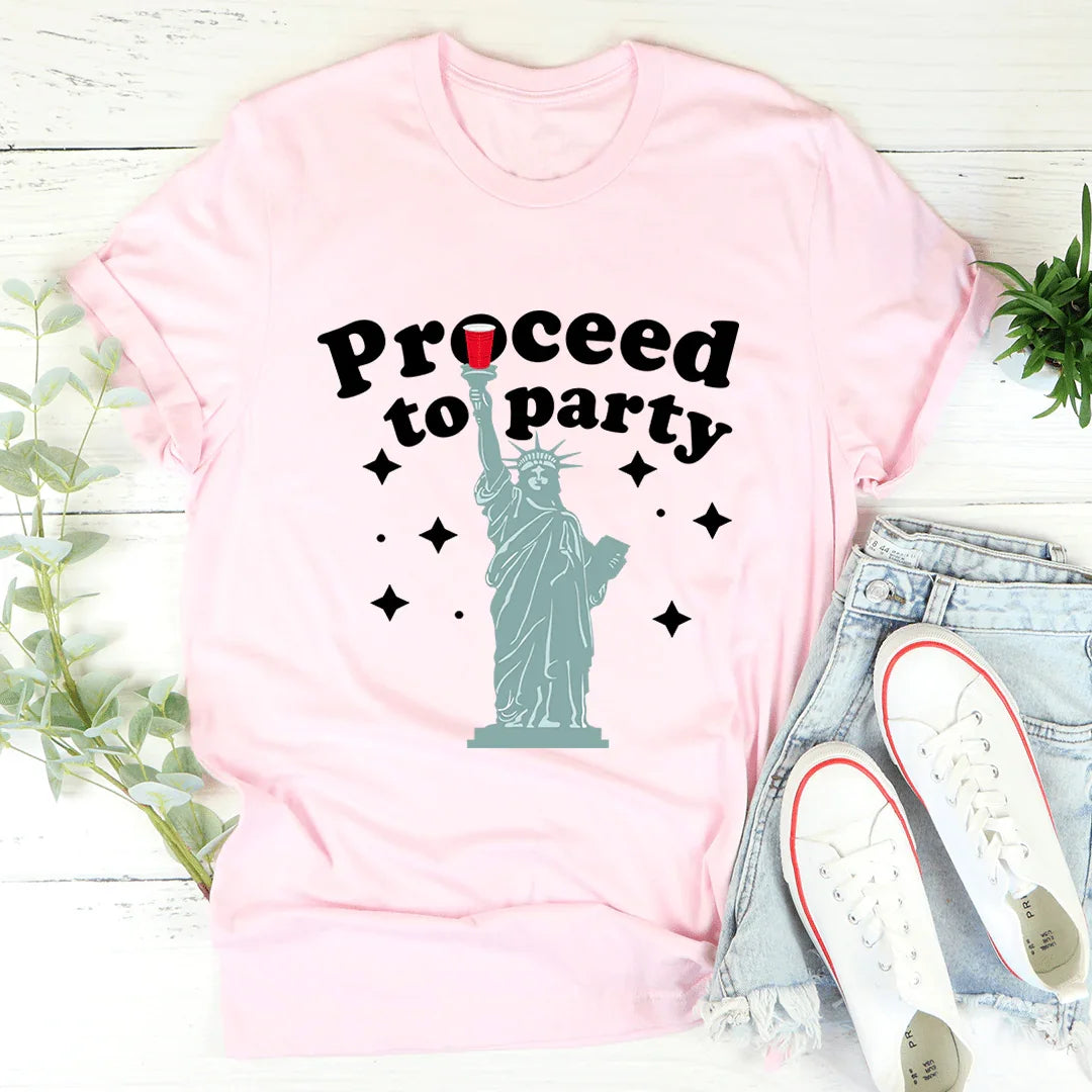 Proceed To Party Tee Pink / S Peachy Sunday T-Shirt