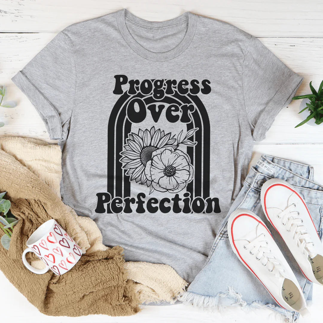 Progress Over Perfection Tee Peachy Sunday T-Shirt