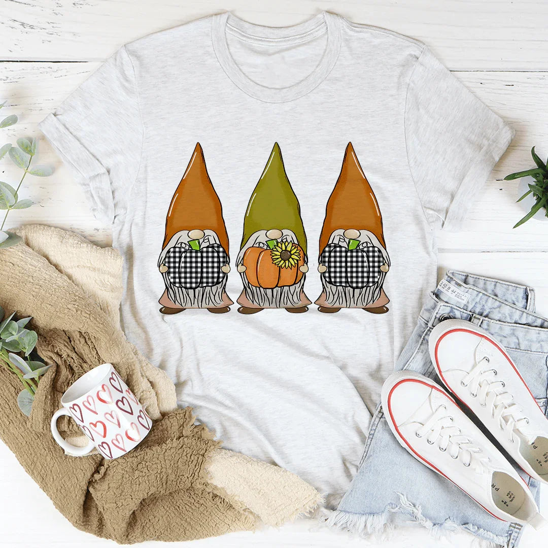 Pumpkin Gnomes Fall Tee Ash / S Peachy Sunday T-Shirt