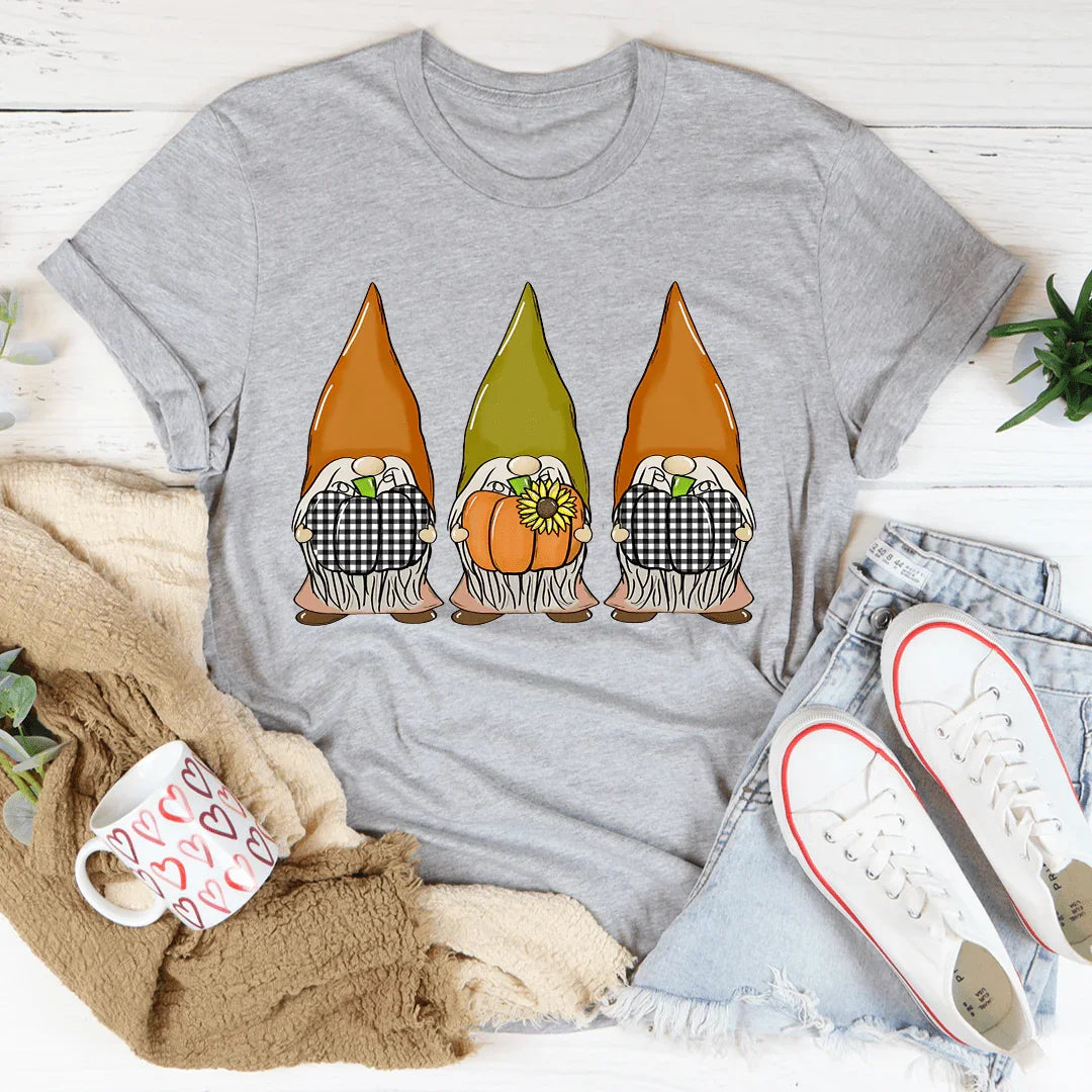 Pumpkin Gnomes Fall Tee Athletic Heather / S Peachy Sunday T-Shirt