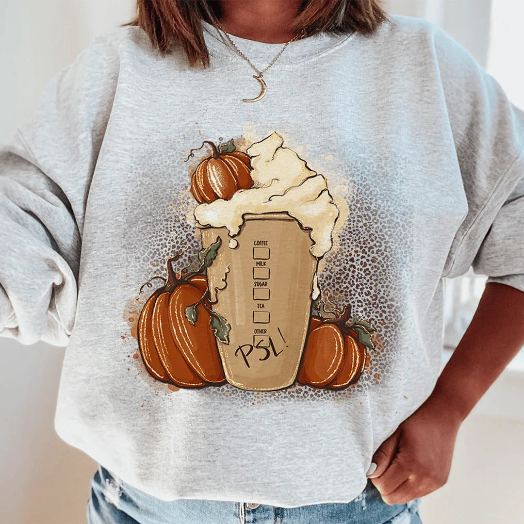 Pumpkin Spice Latte Sweatshirt Sport Grey / S Peachy Sunday T-Shirt