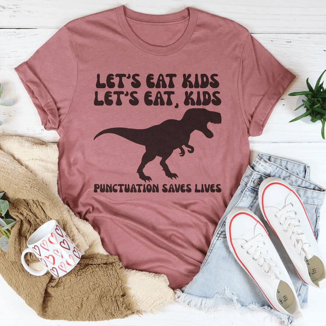 Punctuation Saves Lives Tee Mauve / S Peachy Sunday T-Shirt