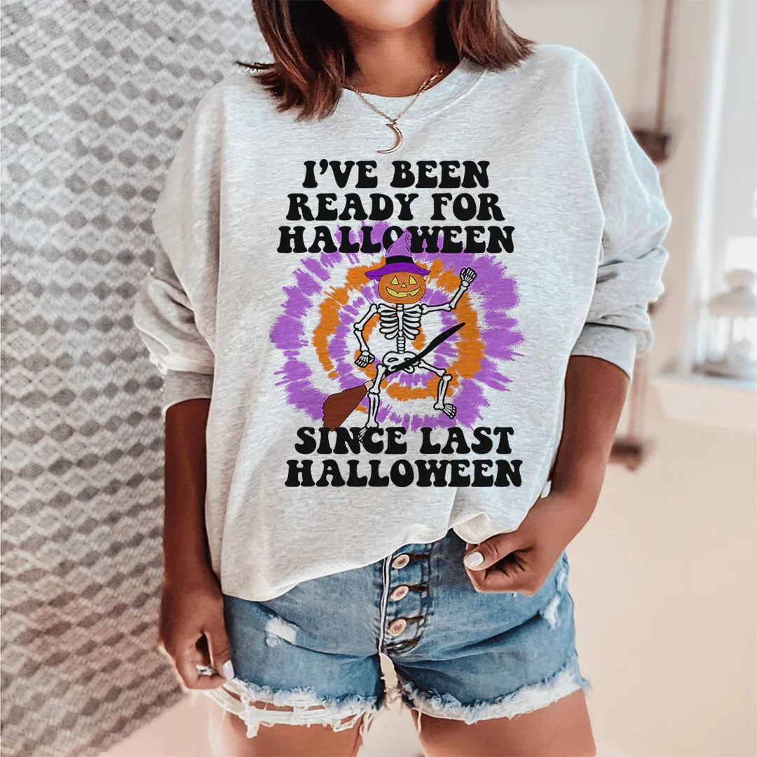 Ready For Halloween Sweatshirt Sport Grey / S Peachy Sunday T-Shirt
