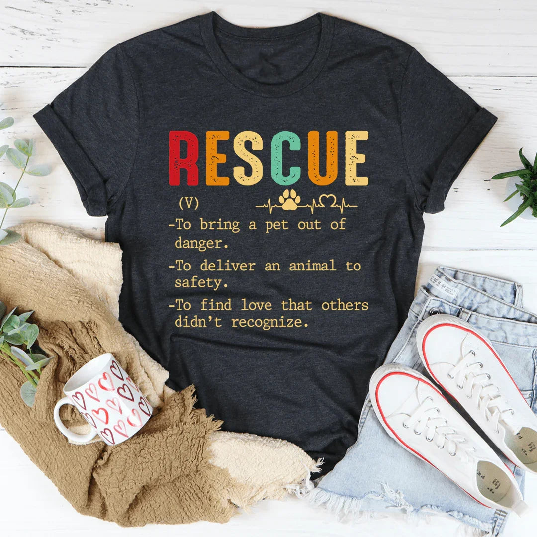Rescue Tee Dark Grey Heather / S Peachy Sunday T-Shirt