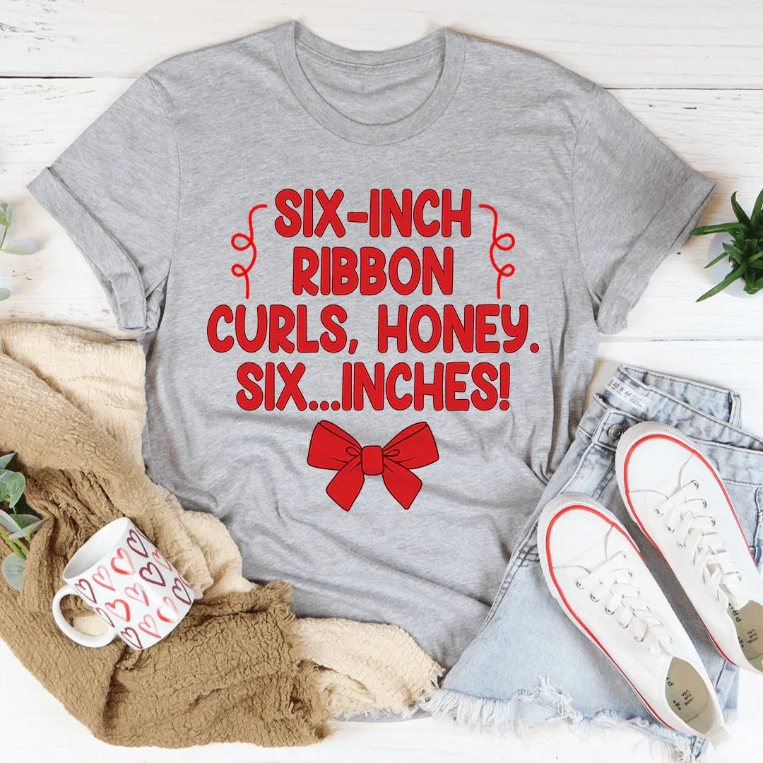 Ribbon Curls Tee Athletic Heather / S Peachy Sunday T-Shirt