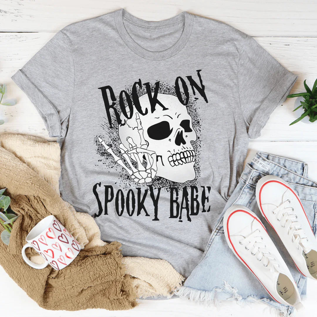 Rock On Spooky Babe Tee Athletic Heather / S Peachy Sunday T-Shirt