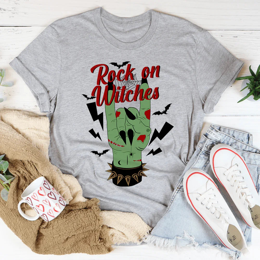 Rock On Witches Tee Athletic Heather / S Peachy Sunday T-Shirt