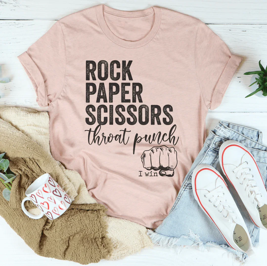 Rock Paper Scissors Tee Peachy Sunday T-Shirt