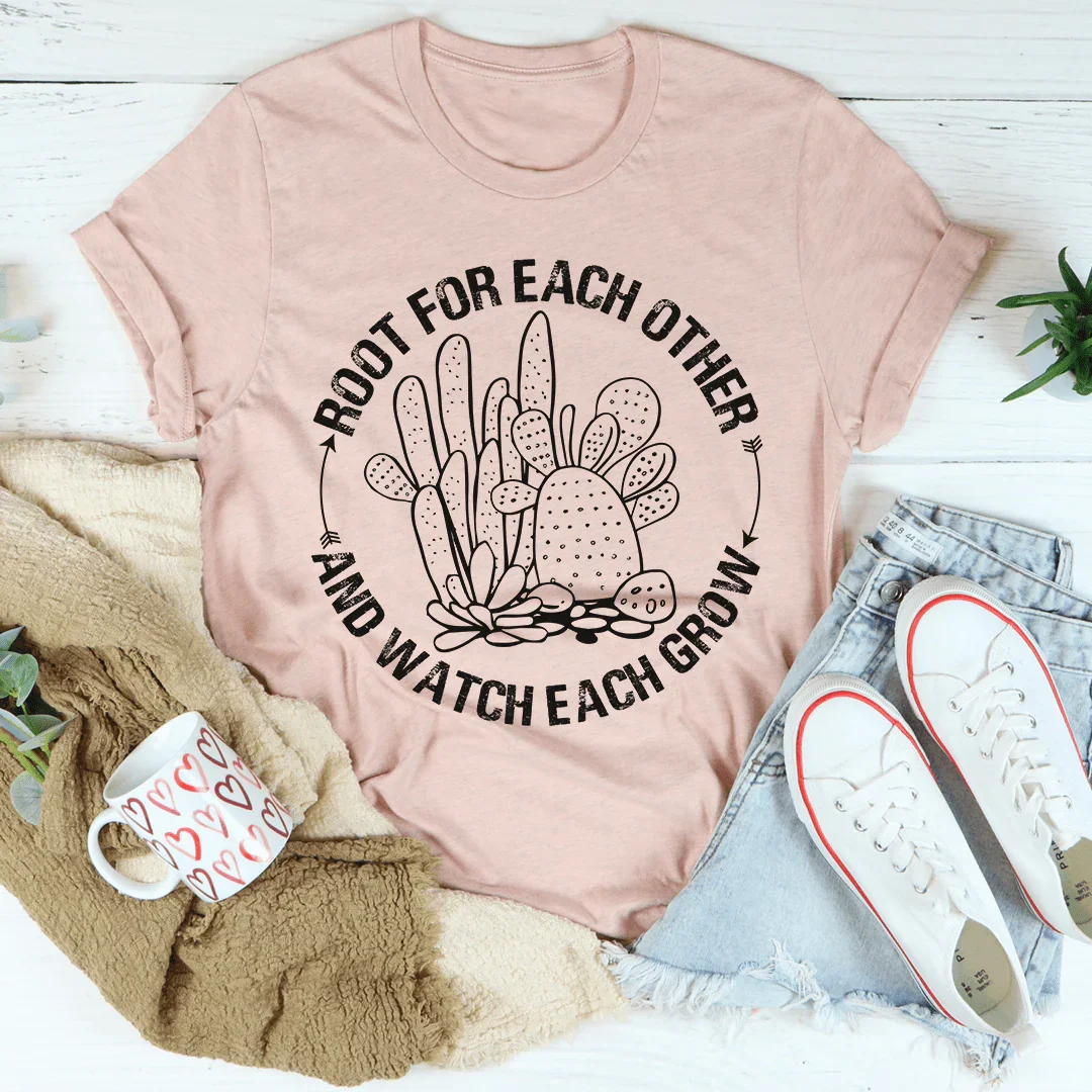 Root For Each Other Tee Heather Prism Peach / S Peachy Sunday T-Shirt