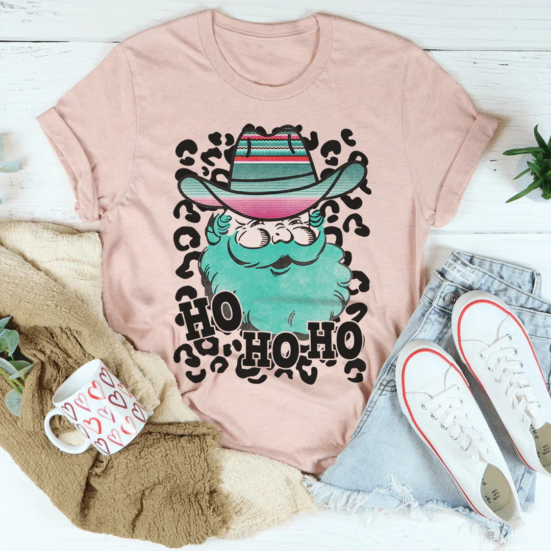 Santa Cowboy Tee Heather Prism Peach / S Peachy Sunday T-Shirt