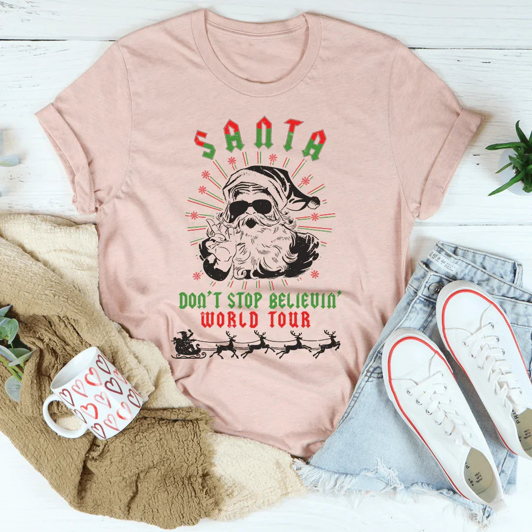Santa Vintage Band Tee Heather Prism Peach / S Peachy Sunday T-Shirt