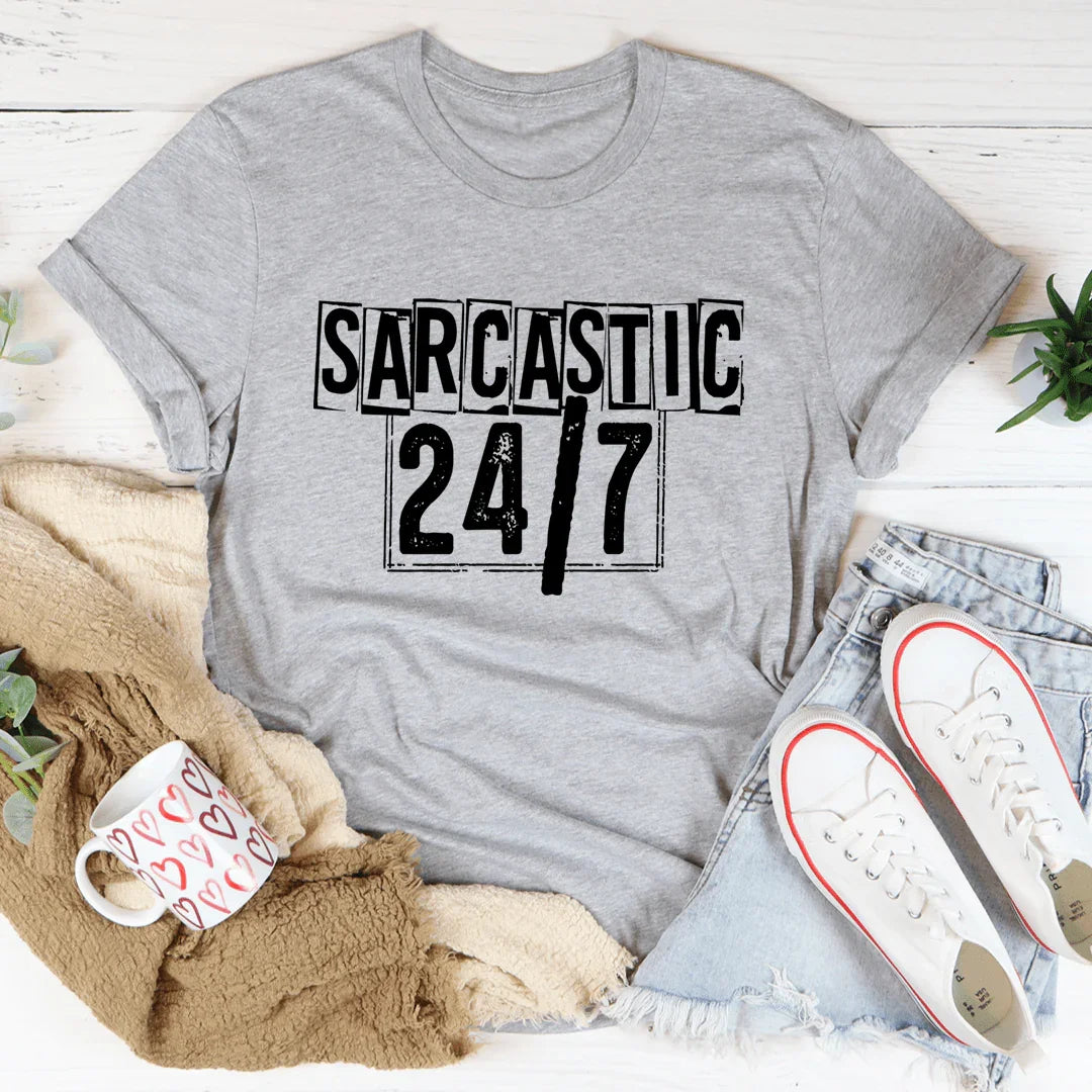Sarcastic 24/7 Tee Athletic Heather / S Peachy Sunday T-Shirt