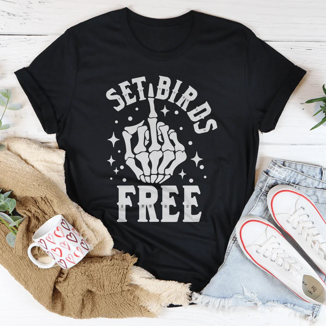 Set Birds Free Tee Black Heather / S Peachy Sunday T-Shirt