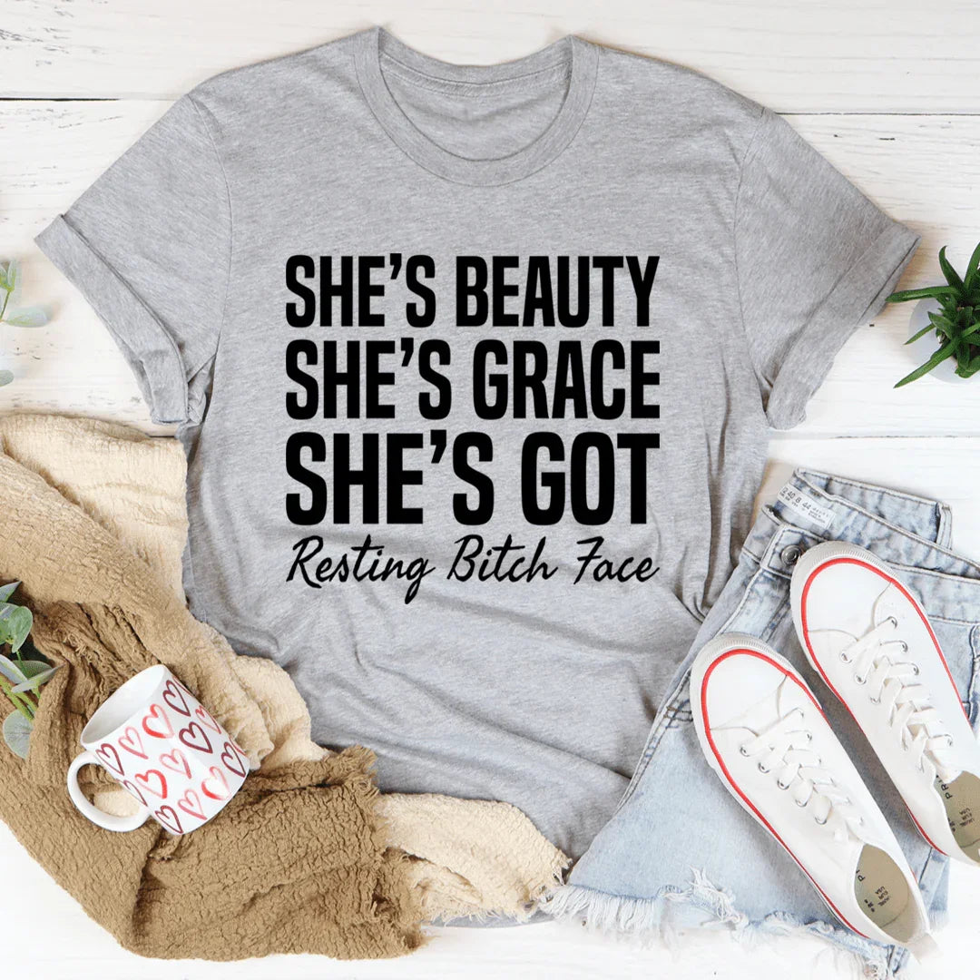 She's Beauty She's Grace Tee Athletic Heather / S Peachy Sunday T-Shirt